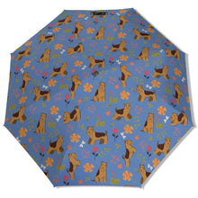 Load image into Gallery viewer, Flower Garden Airedale Terrier Umbrella-Accessories-Accessories,Dog Mom Gifts,Umbrella-21