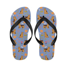 Load image into Gallery viewer, Flower Garden Airedale Terrier Unisex Slippers-14