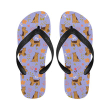 Load image into Gallery viewer, Flower Garden Airedale Terrier Unisex Slippers-19