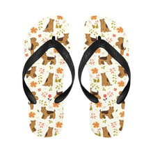 Load image into Gallery viewer, Flower Garden Airedale Terrier Unisex Slippers-3