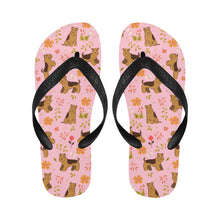 Load image into Gallery viewer, Flower Garden Airedale Terrier Unisex Slippers-7