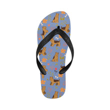 Load image into Gallery viewer, Flower Garden Airedale Terrier Unisex Slippers-CornflowerBlue-S-13