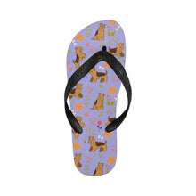 Load image into Gallery viewer, Flower Garden Airedale Terrier Unisex Slippers-CornflowerBlue_1-S-18