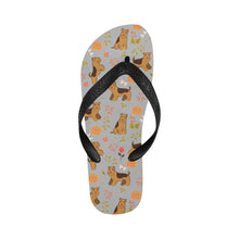 Load image into Gallery viewer, Flower Garden Airedale Terrier Unisex Slippers-DarkGray-S-20