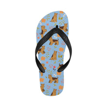 Load image into Gallery viewer, Flower Garden Airedale Terrier Unisex Slippers-LightSkyBlue-S-8