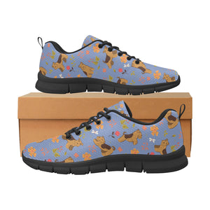 Flower Garden Airedale Terrier Women's Breathable Sneakers-27