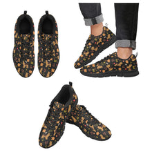 Load image into Gallery viewer, Flower Garden Airedale Terrier Women&#39;s Breathable Sneakers-Black-US13-49