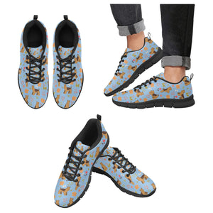 Flower Garden Airedale Terrier Women's Breathable Sneakers-LightSkyBlue-US13-30