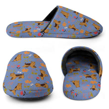 Load image into Gallery viewer, Flower Garden Airedale Terrier Women&#39;s Cotton Mop Slippers-21