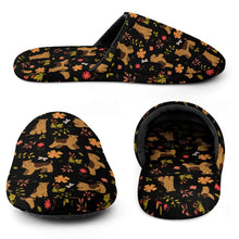 Load image into Gallery viewer, Flower Garden Airedale Terrier Women&#39;s Cotton Mop Slippers-45