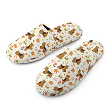 Load image into Gallery viewer, Flower Garden Airedale Terrier Women&#39;s Cotton Mop Slippers-4