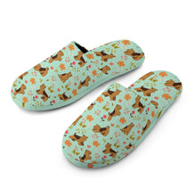 Load image into Gallery viewer, Flower Garden Airedale Terrier Women&#39;s Cotton Mop Slippers-Accessories, Airedale Terrier, Dog Mom Gifts, Slippers-6