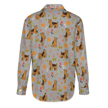 Load image into Gallery viewer, Flower Garden Airedale Terrier Women's Shirt-Apparel-Airedale Terrier,Apparel,Dog Mom Gifts,Shirt-24