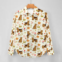 Load image into Gallery viewer, Flower Garden Airedale Terrier Women's Shirt-Apparel-Airedale Terrier,Apparel,Dog Mom Gifts,Shirt-28