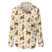 Load image into Gallery viewer, Flower Garden Airedale Terrier Women's Shirt-Apparel-Airedale Terrier,Apparel,Dog Mom Gifts,Shirt-25