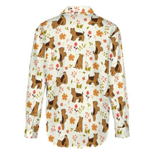 Load image into Gallery viewer, Flower Garden Airedale Terrier Women's Shirt-Apparel-Airedale Terrier,Apparel,Dog Mom Gifts,Shirt-29