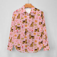 Load image into Gallery viewer, Flower Garden Airedale Terrier Women's Shirt-Apparel-Airedale Terrier,Apparel,Dog Mom Gifts,Shirt-2
