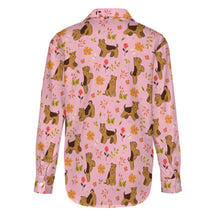 Load image into Gallery viewer, Flower Garden Airedale Terrier Women's Shirt-Apparel-Airedale Terrier,Apparel,Dog Mom Gifts,Shirt-10