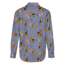 Load image into Gallery viewer, Flower Garden Airedale Terrier Women's Shirt-Apparel-Airedale Terrier,Apparel,Dog Mom Gifts,Shirt-8