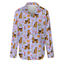 Load image into Gallery viewer, Flower Garden Airedale Terrier Women's Shirt-Apparel-Airedale Terrier,Apparel,Dog Mom Gifts,Shirt-7