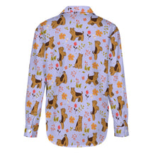 Load image into Gallery viewer, Flower Garden Airedale Terrier Women's Shirt-Apparel-Airedale Terrier,Apparel,Dog Mom Gifts,Shirt-22