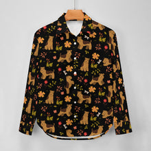 Load image into Gallery viewer, Flower Garden Airedale Terrier Women's Shirt-Apparel-Airedale Terrier,Apparel,Dog Mom Gifts,Shirt-32