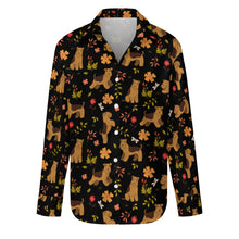 Load image into Gallery viewer, Flower Garden Airedale Terrier Women's Shirt-Apparel-Airedale Terrier,Apparel,Dog Mom Gifts,Shirt-31