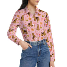 Load image into Gallery viewer, Flower Garden Airedale Terrier Women's Shirt-Apparel-Airedale Terrier,Apparel,Dog Mom Gifts,Shirt-3