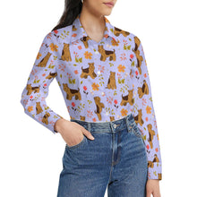 Load image into Gallery viewer, Flower Garden Airedale Terrier Women's Shirt-Apparel-Airedale Terrier,Apparel,Dog Mom Gifts,Shirt-12