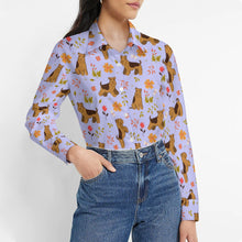 Load image into Gallery viewer, Flower Garden Airedale Terrier Women's Shirt-Apparel-Airedale Terrier,Apparel,Dog Mom Gifts,Shirt-11