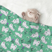 Load image into Gallery viewer, Flower Garden American Eskimo Dog Blanket for Dog-Pet Furniture-American Eskimo Dog,Blankets,Home Decor-8