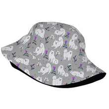 Load image into Gallery viewer, Flower Garden American Eskimo Dog Bucket Hat-Hats &amp; Caps-34