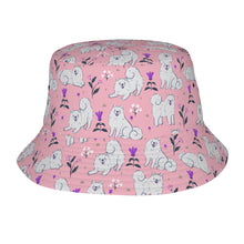 Load image into Gallery viewer, Flower Garden American Eskimo Dog Bucket Hat-Hats &amp; Caps-Light Pink-One Size-25