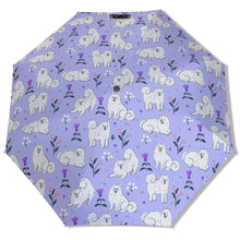 Load image into Gallery viewer, Flower Garden American Eskimo Dog Umbrella-Accessories-Accessories,American Eskimo Dog,Dog Mom Gifts,Umbrella-5