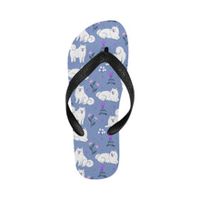 Load image into Gallery viewer, Flower Garden American Eskimo Dog Unisex Slippers-CornflowerBlue-S-11
