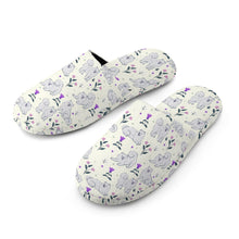 Load image into Gallery viewer, Flower Garden American Eskimo Dog Women's Cotton Mop Slippers-3