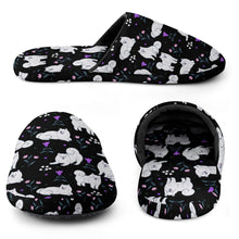 Load image into Gallery viewer, Flower Garden American Eskimo Dog Women's Cotton Mop Slippers-42