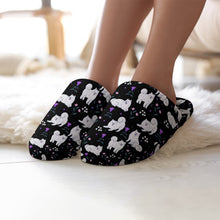 Load image into Gallery viewer, Flower Garden American Eskimo Dog Women's Cotton Mop Slippers-45