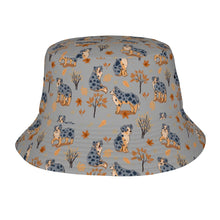 Load image into Gallery viewer, Flower Garden Australian Shepherd Bucket Hat-Hats &amp; Caps-Accessories,Australian Shepherd,Dog Dad Gifts,Dog Mom Gifts,Hats-Parisian Gray-One Size-33