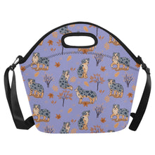 Load image into Gallery viewer, Flower Garden Australian Shepherd Neoprene Lunch Bag-26