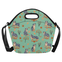 Load image into Gallery viewer, Flower Garden Australian Shepherd Neoprene Lunch Bag-Mint Green-ONESIZE-7