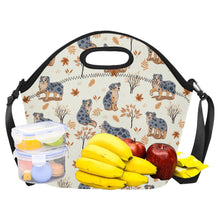 Load image into Gallery viewer, Flower Garden Australian Shepherd Neoprene Lunch Bag-1