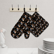 Load image into Gallery viewer, Flower Garden Australian Shepherd Oven Mitts and Pot Holder Set-Kitchen Decor-Accessories,Australian Shepherd,Dog Mom Gifts-5