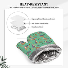 Load image into Gallery viewer, Flower Garden Australian Shepherd Oven Mitts and Pot Holder Set-Kitchen Decor-Accessories,Australian Shepherd,Dog Mom Gifts-8