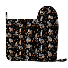 Load image into Gallery viewer, Flower Garden Australian Shepherd Oven Mitts and Pot Holder Set-Kitchen Decor-Accessories,Australian Shepherd,Dog Mom Gifts-3