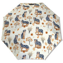 Load image into Gallery viewer, Flower Garden Australian Shepherd Umbrella-Daily Accessories-Ivory White-One Size-6