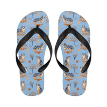 Load image into Gallery viewer, Flower Garden Australian Shepherd Unisex Slippers-11