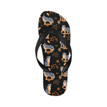 Load image into Gallery viewer, Flower Garden Australian Shepherd Unisex Slippers-24