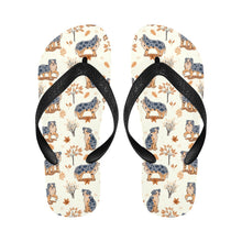 Load image into Gallery viewer, Flower Garden Australian Shepherd Unisex Slippers-3