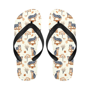 Flower Garden Australian Shepherd Unisex Slippers-3
